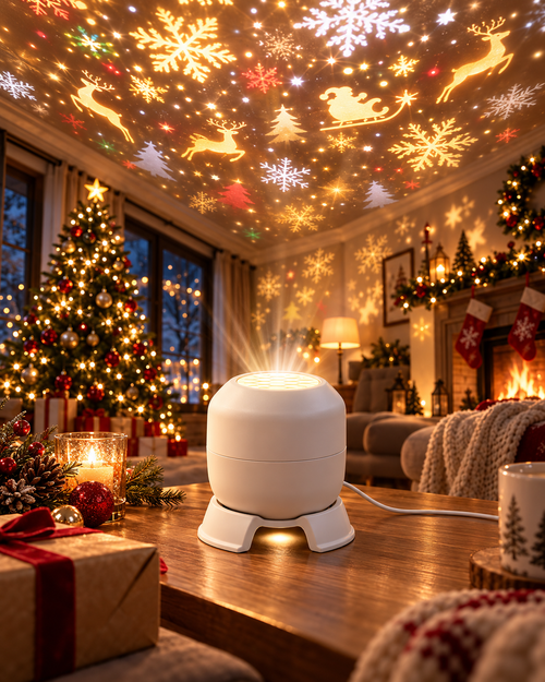 Illustration d'ambiance de Noël avec le projecteur
